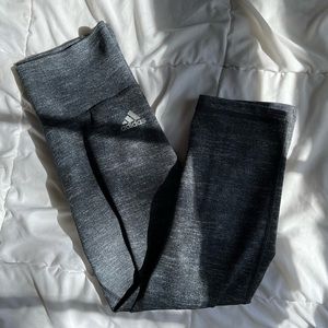 Heather gray adidas cropped 3/4 length leggings
